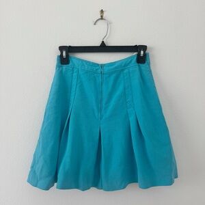 Vintage Granderath Pleated Bright Blue Mini Skirt